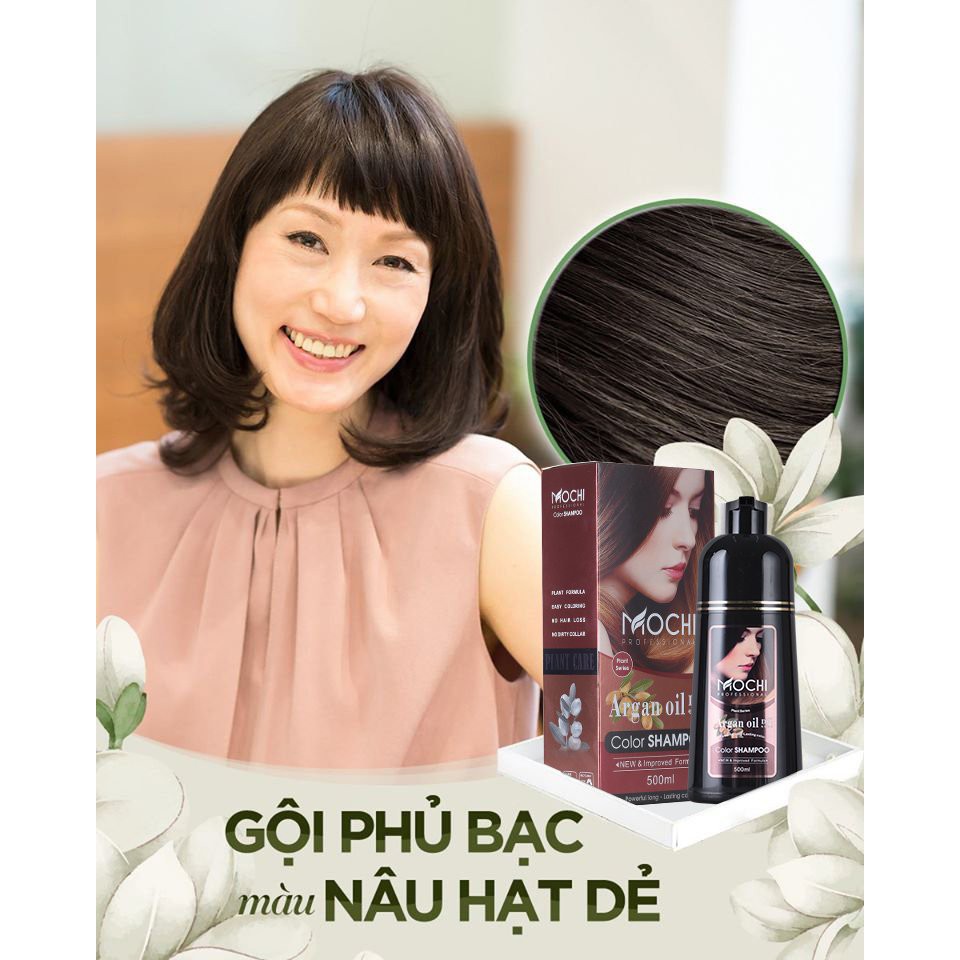 [Sale] Dầu Gội Phủ Bạc Mochi Nhật Bản - Giúp Tóc Óng Mượt - Chai 500ml