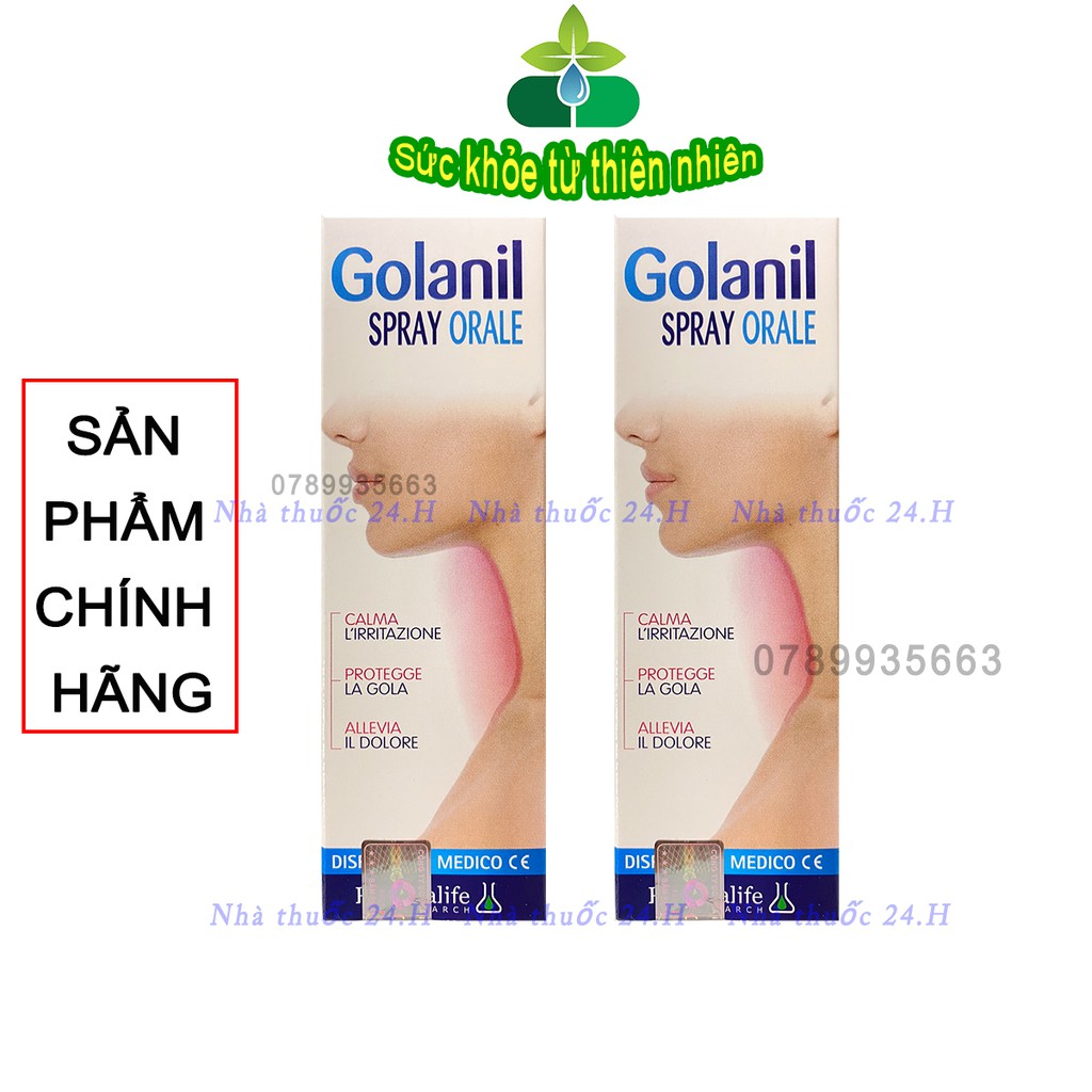 Xịt Họng Người Lớn Golanil Spray Orale.Giúp Giảm Ho,Đau Rát,Viêm Họng Cấp Mãn Tính