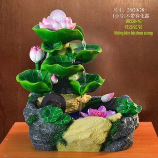 Thác nước phong thủy hoa sen size trung bình