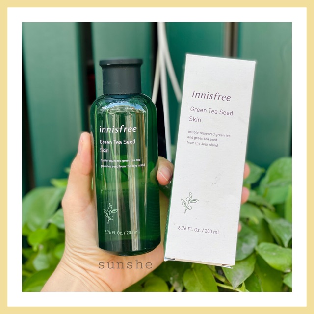 [New 2019] Nước Hoa Hồng Innisfree Green Tea Seed Skin 200ml