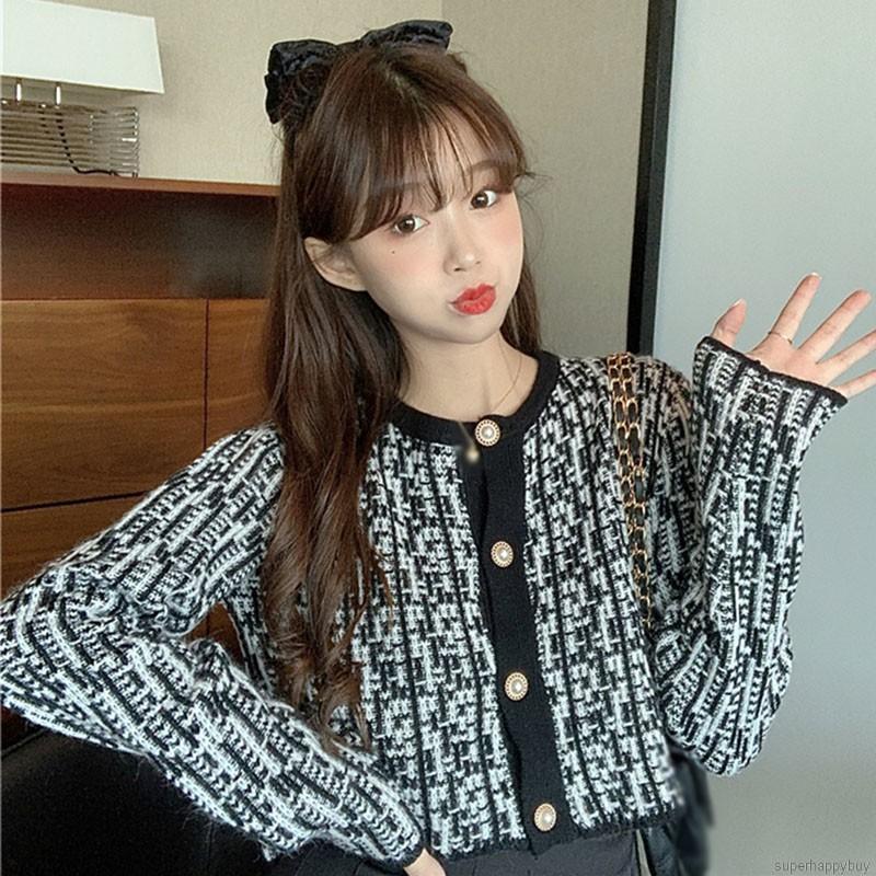 Áo khoác cardigan dệt kim thiết kế phong cách đơn giản cho nữ | BigBuy360 - bigbuy360.vn