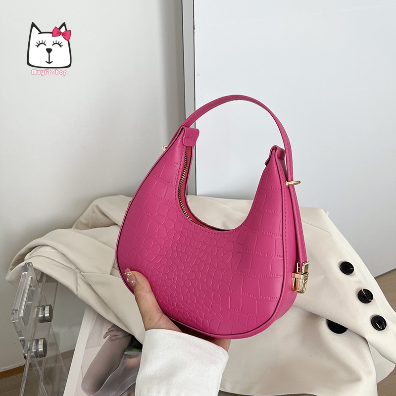 Túi đeo dưới cánh tay phong cách Pháp sang trọng thời trang mùa hè 2022 cho nữ