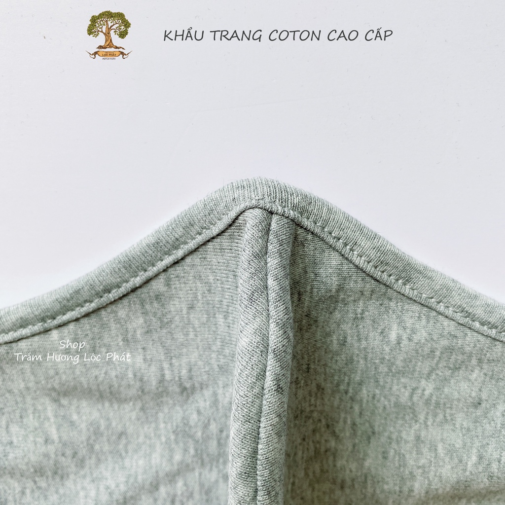 Khẩu Trang Vải Cotton Cao Cấp Chống tia UV Màu Xám Sang Trọng (1 cái)