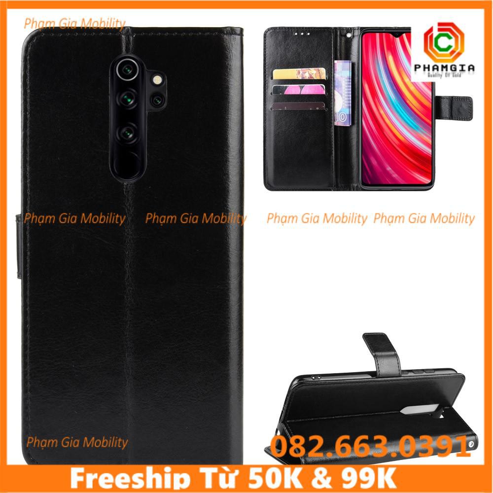 [5 màu] Bao da (ốp lưng nắp gập) OPPO A9 2020 A5 2020 da cao cấp, có ngăn đựng, chân chống xem phim