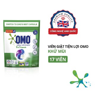 Viên Giặt Tiện Lợi OMO Công Nghệ Anh Quốc - 17 Viên/ Túi
