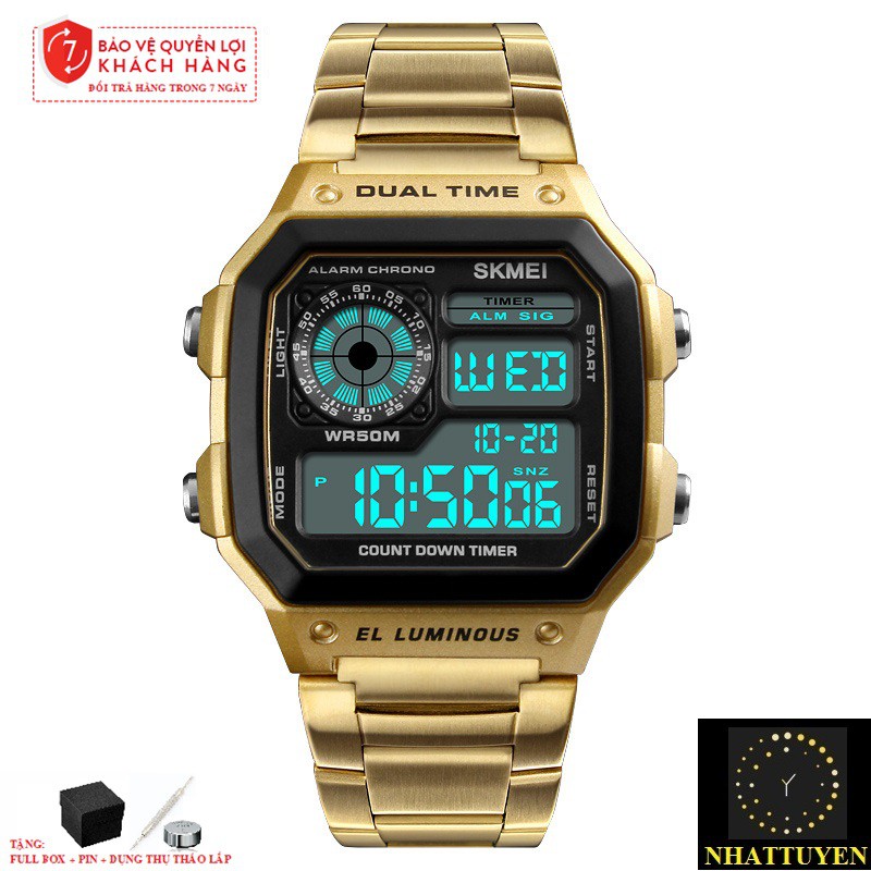 Đồng hồ Nam SKMEI 1335 Điện tử dây thép | BigBuy360 - bigbuy360.vn