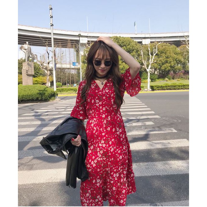 Váy Vintage Ulzzang hoa nhí váy tiểu thư vintage | BigBuy360 - bigbuy360.vn