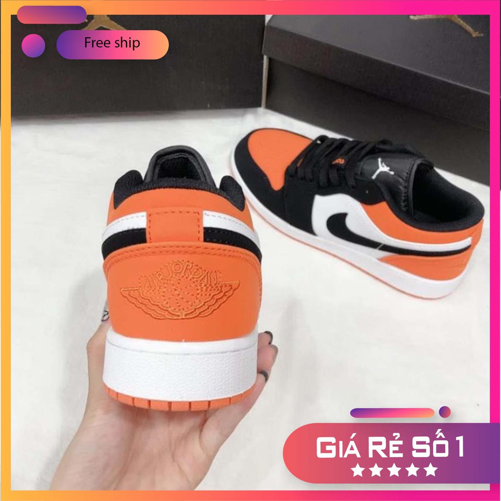Giày  JD 1 màu cam đen thấp cổ nam nữ full box bill, giày jordan thời trang giá giẻ jd vietmaw86 | BigBuy360 - bigbuy360.vn