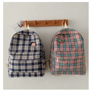 [HÀNG SẴN-ORDER DƯ] BALO HỌC SINH KẺ CARO TẶNG KÈM ICON MARUKO