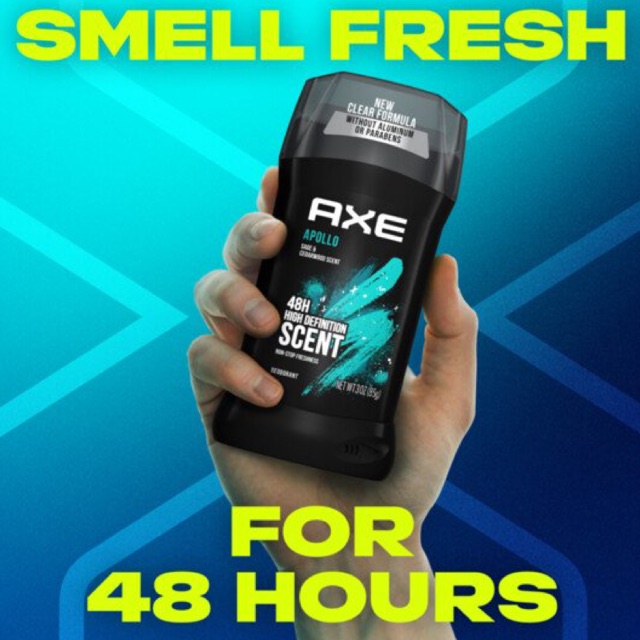 [USA] Lăn sáp khử mùi nam Axe Black 85g (sáp xanh) - Mỹ