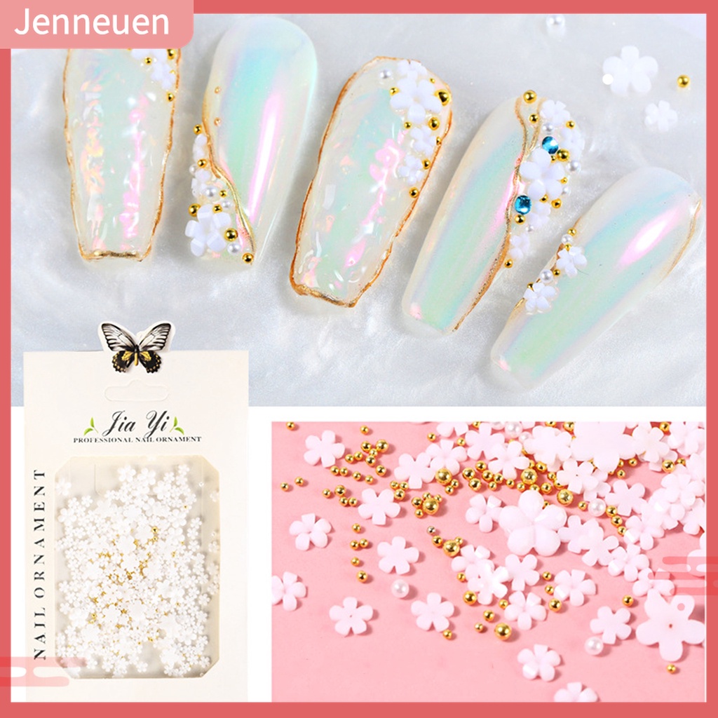 1 Gói Hoa Nhựa Trang Trí Móng Tay Nghệ Thuật Cho Nữ