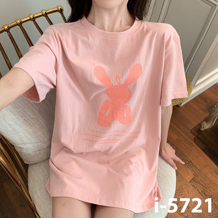 Áo Thun Thỏ Hồng Tai Dài UNISEX rộng Hàn Xẻng