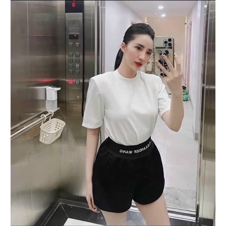 Quần short phồng nữ, cạp chun họa tiết chữ, vải phồng mềm đẹp hai lớp siêu hot mix đồ trẻ trung, đầy dễ thương