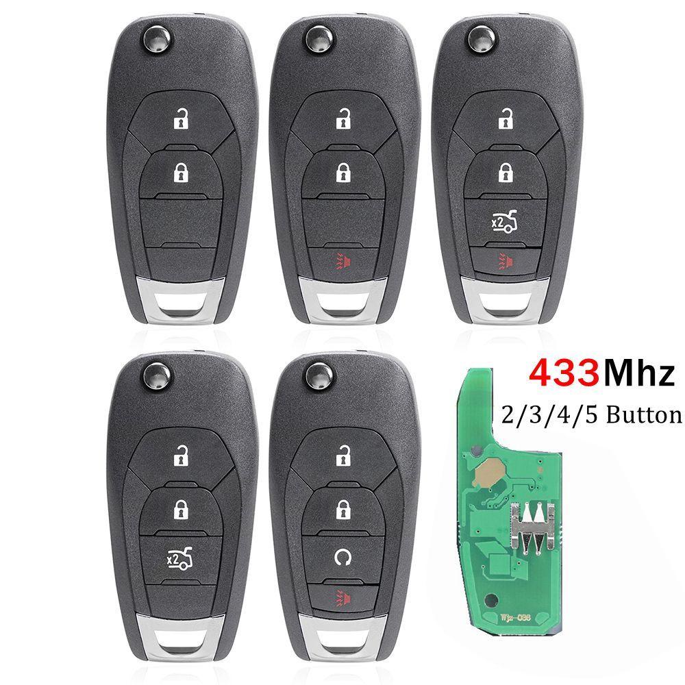 Chìa Khóa Điều Khiển Từ Xa 4 Nút 433MHz Cho Chevrolet Cruze Trailblazer Tracker Onix RS Onix