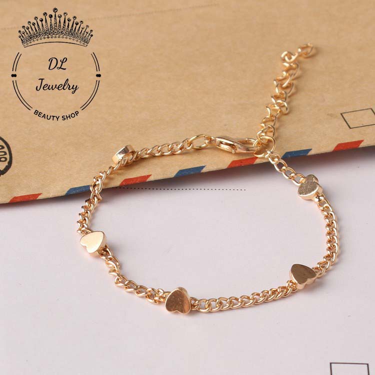 Vòng tay ngôi sao , Lắc tay trái tim phong cách nữ tính nhẹ nhàng DL.Jewelry