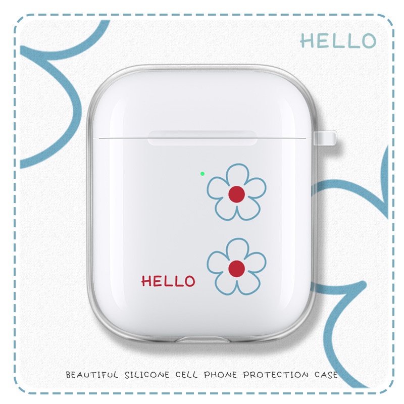 Vỏ Bảo Vệ Hộp Sạc Tai Nghe Bluetooth Không Dây Airpods 2 / 3 Pro Trong Suốt Họa Tiết Hoạt Hình Nhật Hàn Dễ Thương