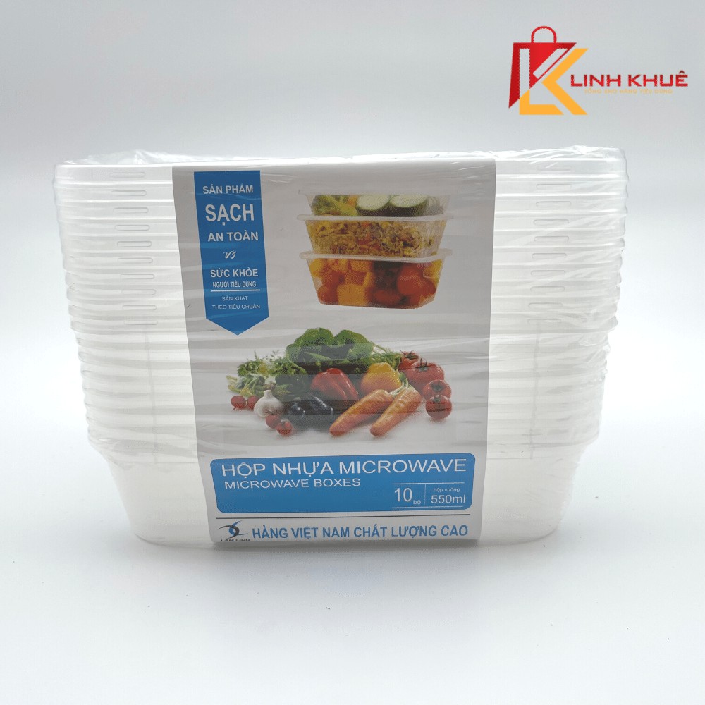 Hộp nhựa chữ nhật kèm nắp + Đủ Size + Hộp Microwave+ Sp55