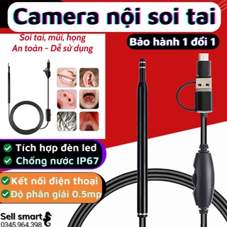 👉camera nội soi tai, mũi, họng có đèn led siêu sáng, camera nội soi y tế kèm dụng cụ 7 đầu lấy ráy tai, soi tai mũi họng