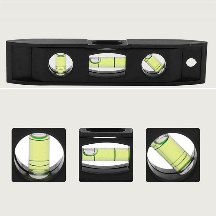 THƯỚC THỦY CÓ NAM CHÂM 15cm 3 BÌNH THỦY màu đen - 933