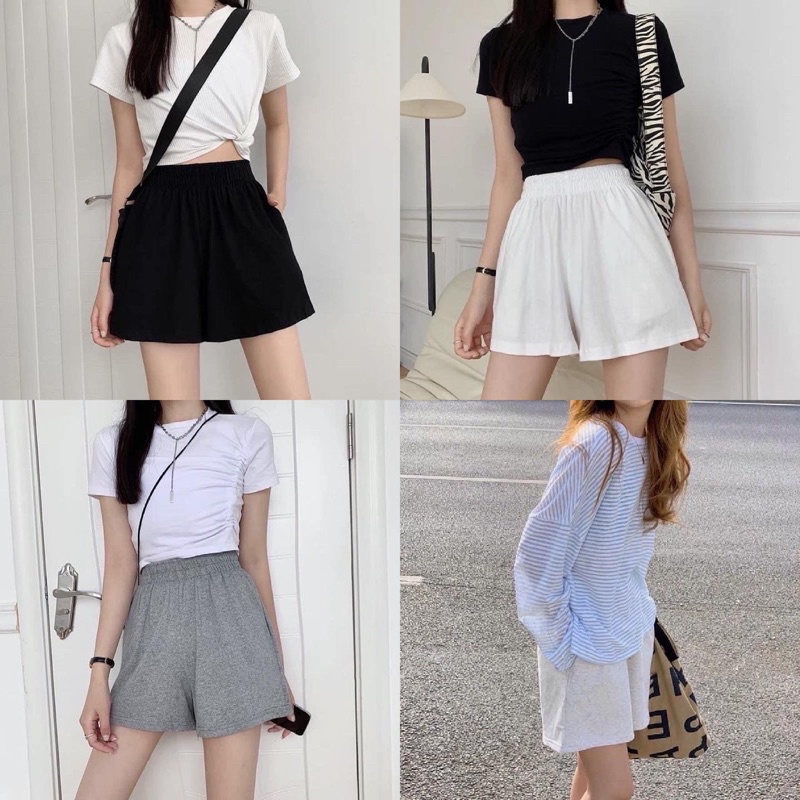 Quần short nỉ lưng thun ZR