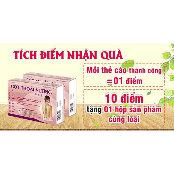 Cốt Thoái Vương - Hỗ trợ điều trị thoái hóa cột sống, thoát vị đĩa đệm ( Hộp 30 Viên )