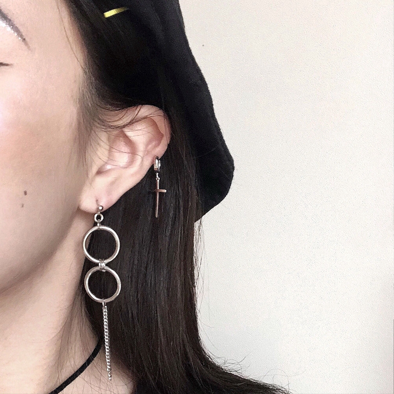Khuyên Tai Dạng Dây Xích 18k Phong Cách Bts