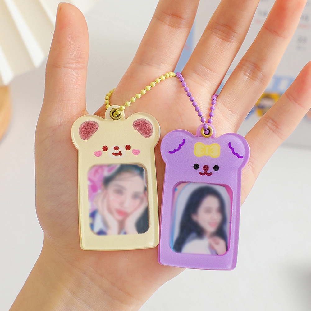 Dây Đeo Thẻ ID/Thẻ ID Màu Hồng Tím Họa Tiết Hoạt Hình Dễ Thương Xinh Xắn