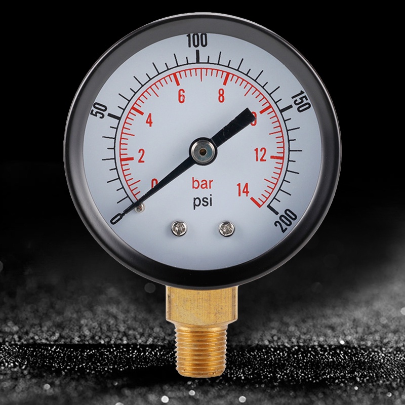 Đồng Hồ Đo Áp Suất Mini 1 / 8NPT 0-200psi / 0-14bar Chuyên Dụng