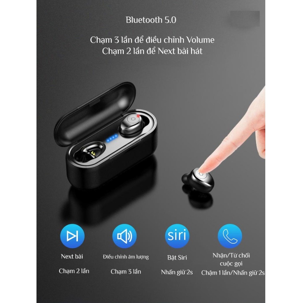 [Cao Cấp] Tai nghe Bluetooth kiêm pin sạc dự phòng Amoi F9 5.0 - Chống nước IPX6