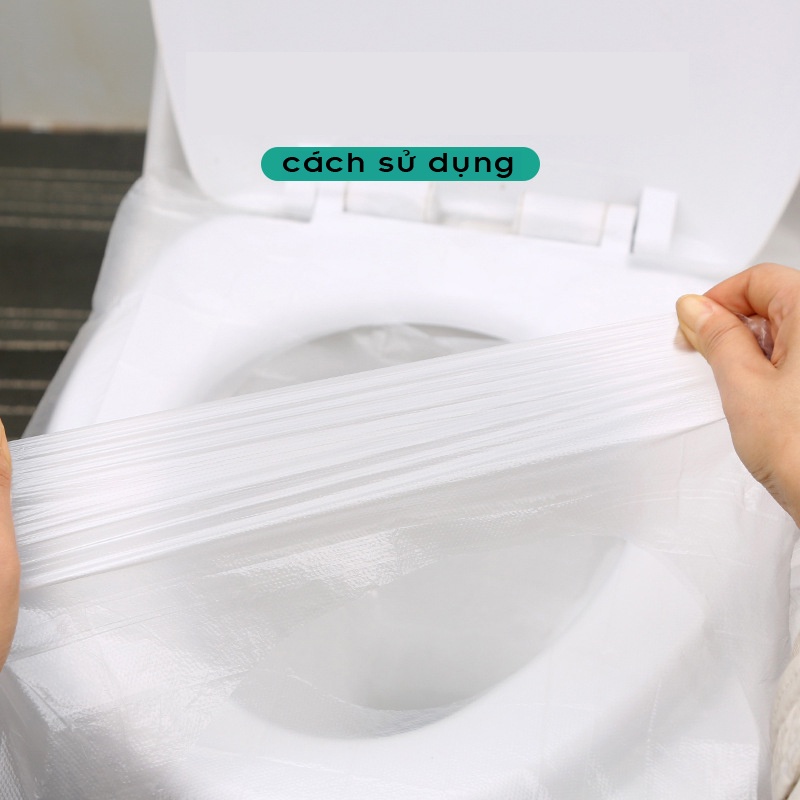 Gói 50 miếng Giấy lót bàn cầu an toàn vệ sinh, dùng 1 lần tiện lợi KN STORE TOILET SEAT COVER