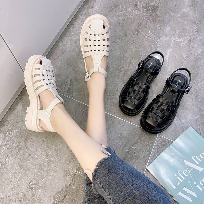 Giày Sandal Nữ Quai rọ siêu mềm đế cao so hot MWC NUSD- 2854