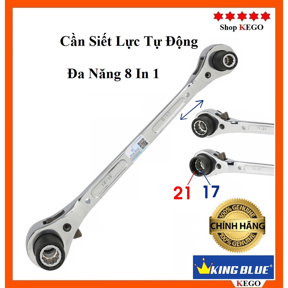 [CHÍNH HÃNG] Cần Siết Lực Tự Động Đa Năng 8 In 1 King Blue KGX-08