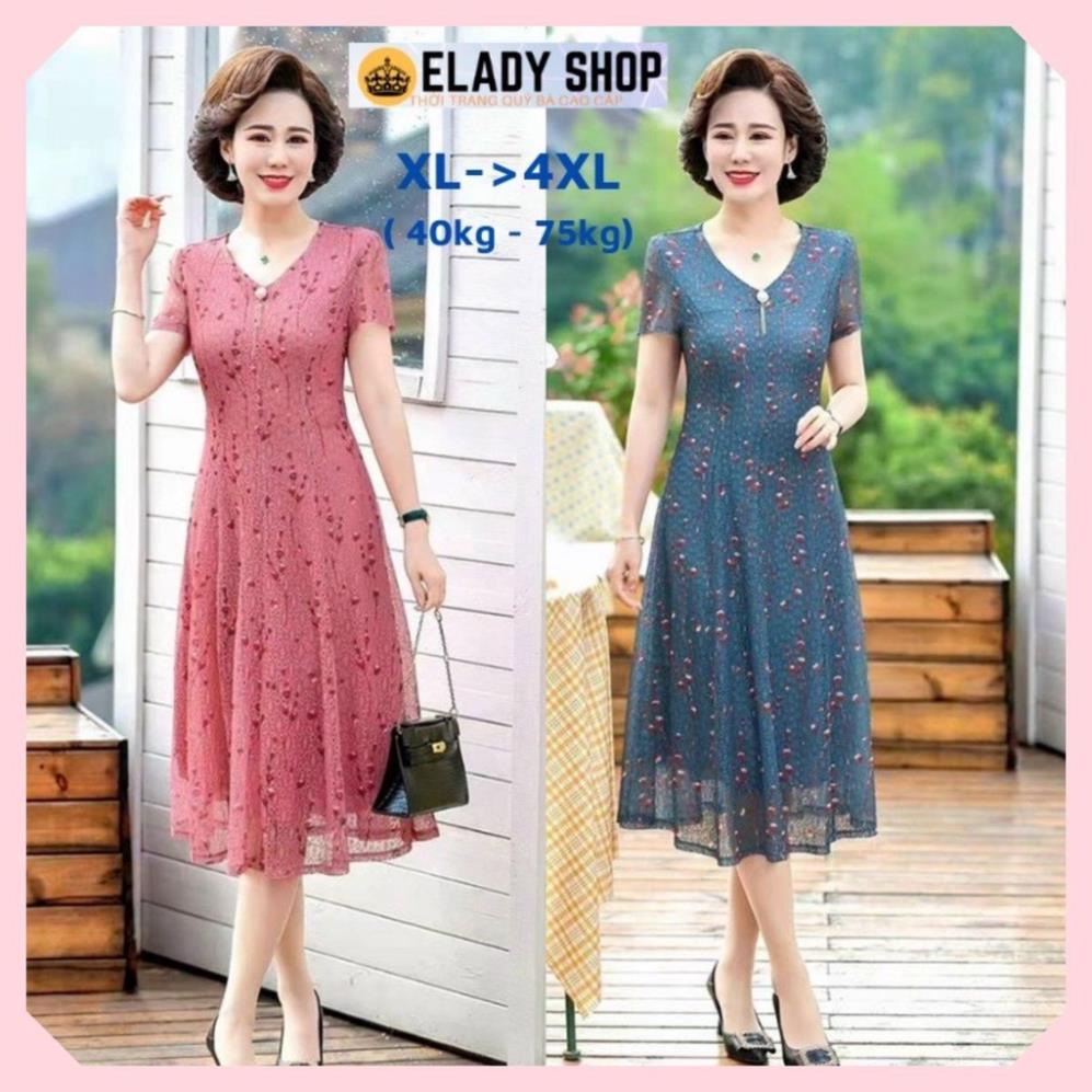 Đầm trung niên⚡GIÁ SỈ ⚡Váy trung niên cho mẹ hàng Quảng Châu cao cấp chất vải đẹp nhẹ, mịn mát MV
