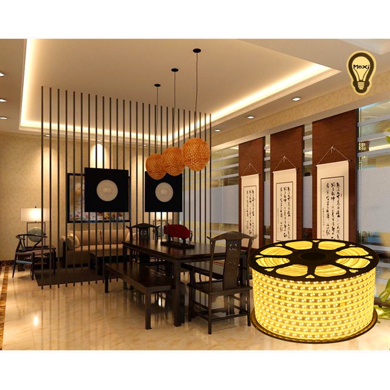 [Bán theo M chưa kèm đầu cắm ] Đèn LED dây đôi 2835 trang trí LỄ NOEL decor phòng ngủ,ngoài trời MOXI (cuộn INBOX ).