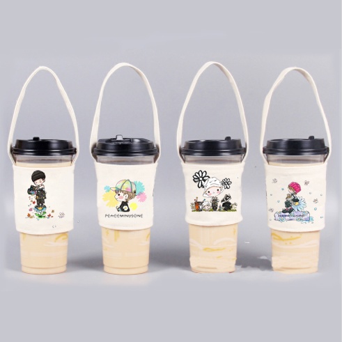 Túi treo cốc quả bơ TTCI7 cup holder avocado trà sữa trứng lười yakult hoa cúc GD bò sữa gudetama