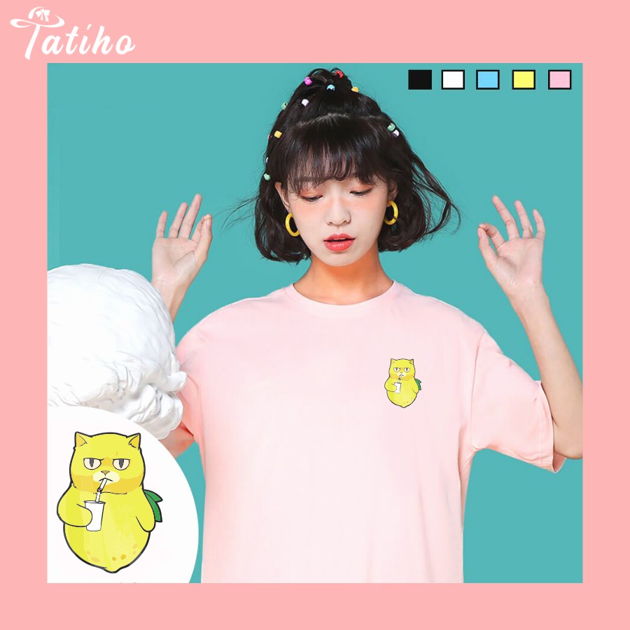 [Hàng Xịn, Gía Tốt] Áo Phông Thun Mèo Trái Cam Mini Nam Nữ - Unisex - Cotton - Mã AT016