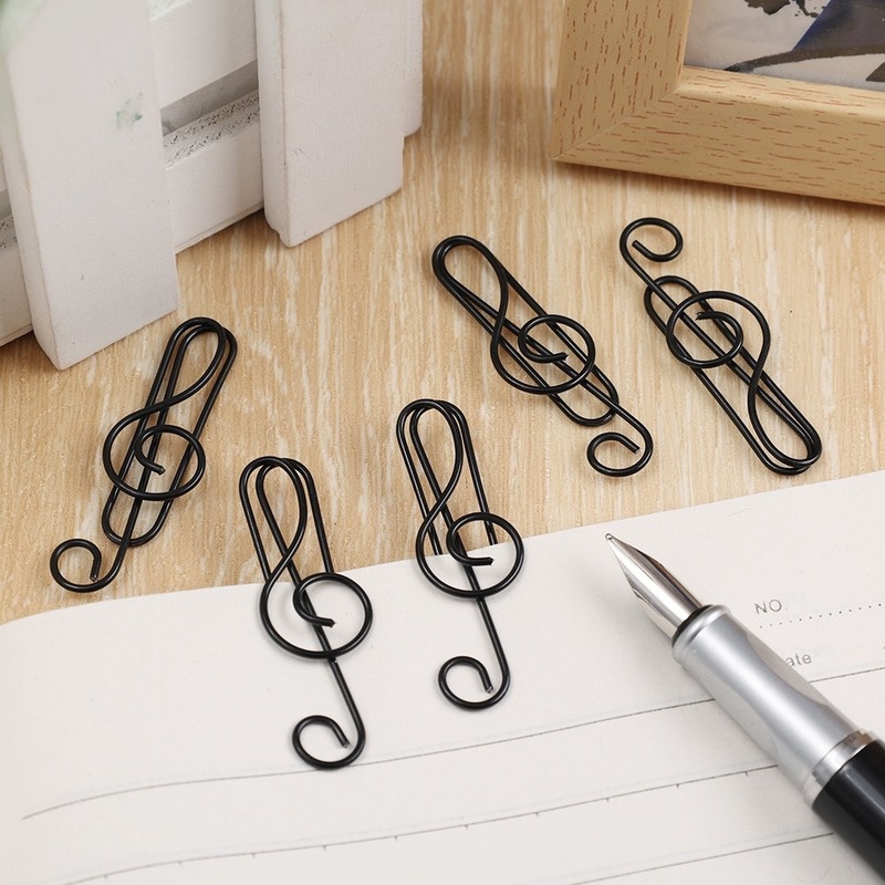 Set 20 Kẹp Giấy / Kẹp Sách Hình Nốt Nhạc Sáng Tạo Trang Trí Nhà Cửa / Văn Phòng / Trường Học
