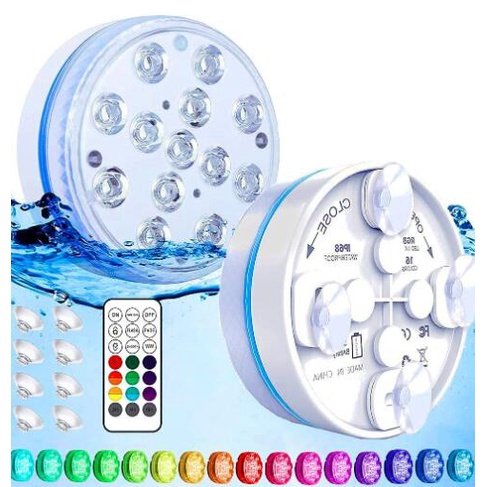 Đèn LED Chìm Dưới Nước 16 Màu Có Cốc Hút Từ Tính Chống Nước Cho Hồ Bơi / Bồn Tắm