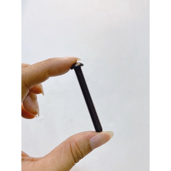 Ốc bulong M6 6li dù màu đen đầu lục giác 4, đủ size 6x10 -> 6x50 lắp thông dụng xe gắn máy...