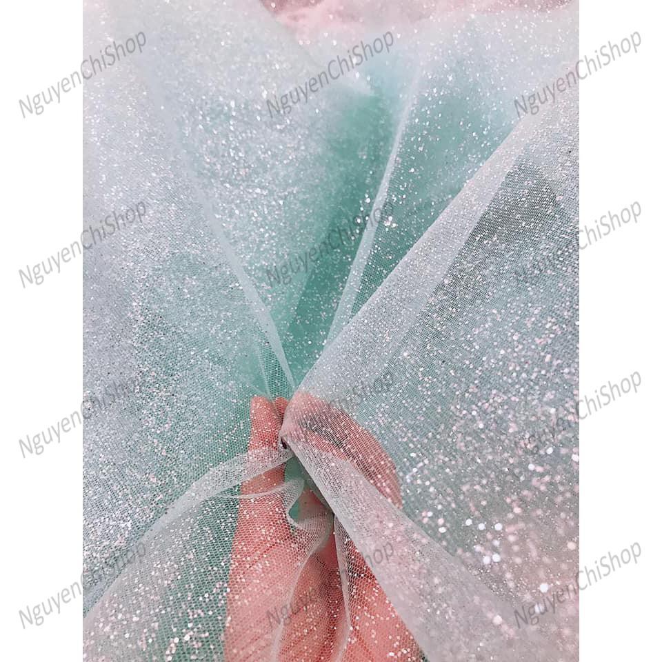 ⚡Sỉ tận gốc⚡ Vải lưới nhũ kim tuyến làm đầm váy cô dâu,đầm công chúa,trang trí sự kiện