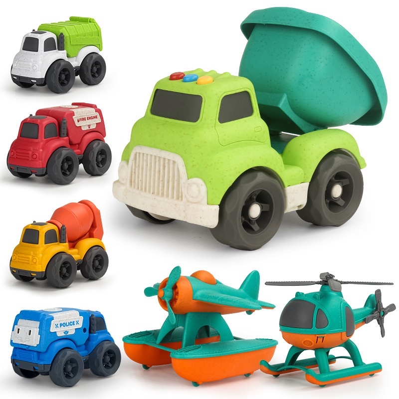 Xe ô tô đồ chơi có nhạc, chất liệu lúa mì thân thiện môi trường