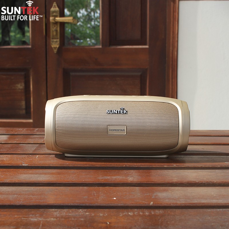 [XẢ KHO] Loa Bluetooth Không Dây SUNTEK H14 (Vàng) - Công suất 8W với 2 loa chính và 1 loa Bass Passive Radiator