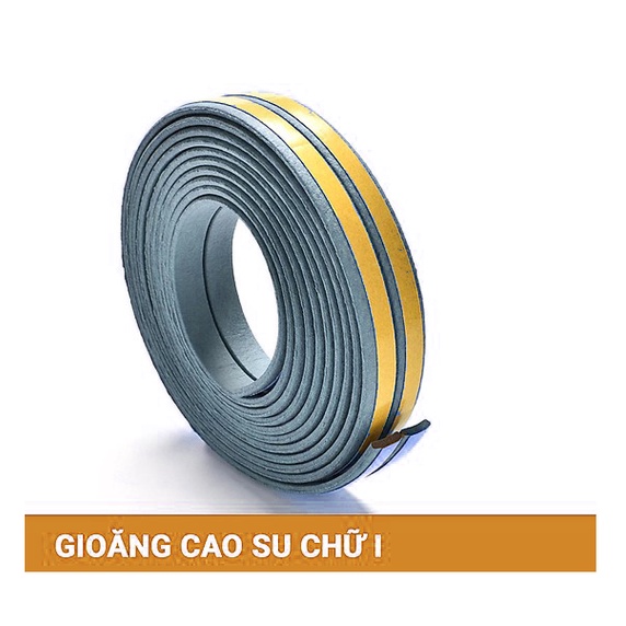 Combo 6 Mét Roong, Gioăng cao su chữ I 9x2mm chống ồn, ngăn Bụi Lấp kin khe hở cửa sổ, cửa ra vào