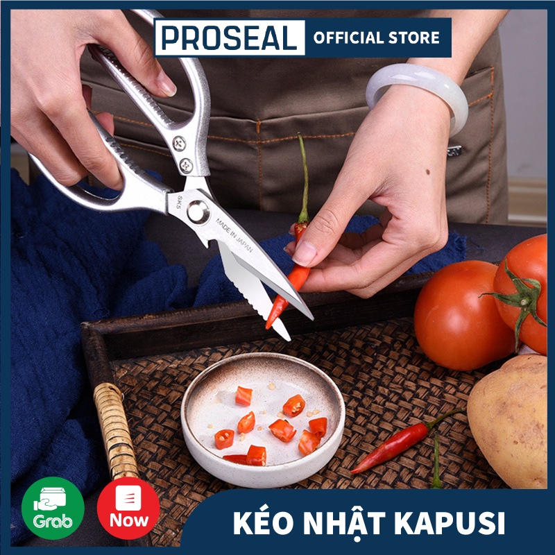 Kéo Làm Bếp Đa Năng PROSEAL, Kéo Cắt Gà Siêu Phẩm Nội Địa Nhật SK5 Siêu Sắc, Cắt Vịt, Cắt Thịt Các Loại