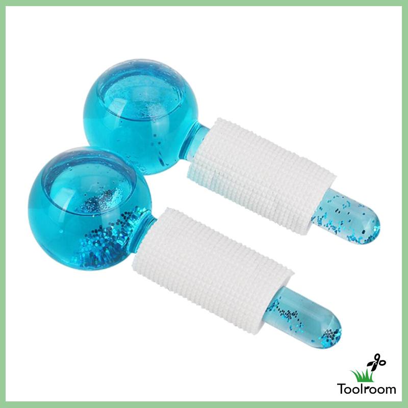 Quả Cầu Pha Lê Làm Mát Chăm Sóc Da Mặt Cổ Màu Hồng