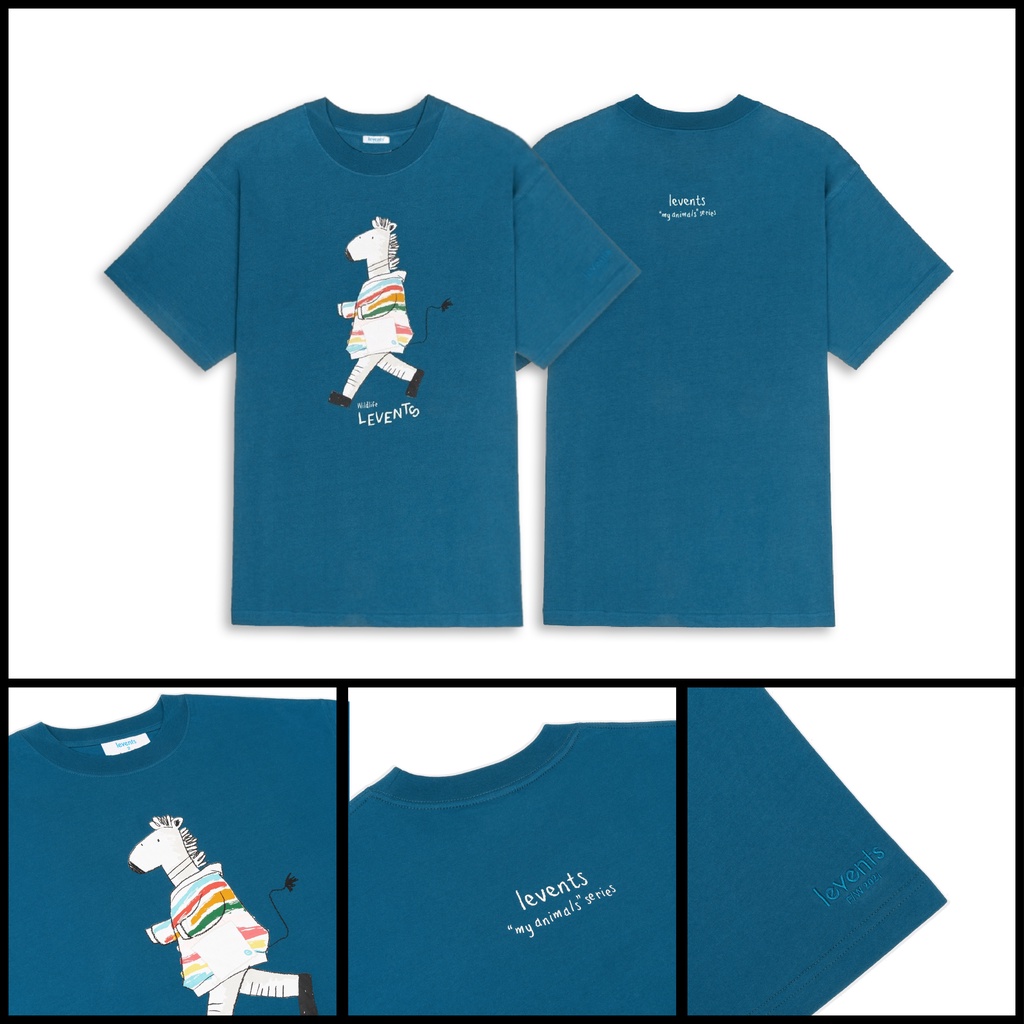 Áo thun Levents "MY ANIMALS" Series Zebra/ Dark Green Local brand Son.saigon
