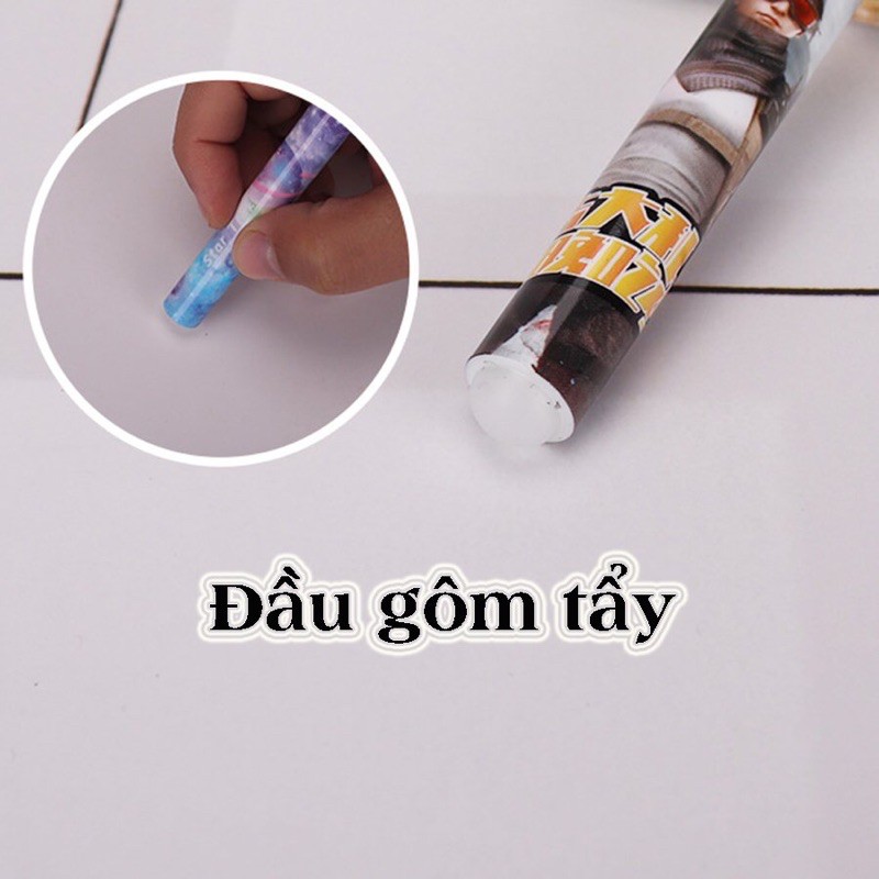 Bút máy xoá được_ bút mực tẩy được nhiều mẫu dùng ống mực tẩy xoá được