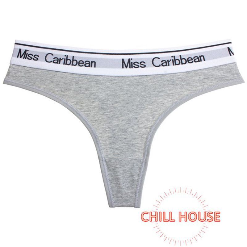 ĐƯỢC CHỌN MÀU-Quần lót lọt khe cạp chữ Miss Carbibean - CHILLHOUSE