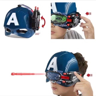 Mặt nạ captain america mặt nạ đội trưởng marvel có đèn và có thể bắn được