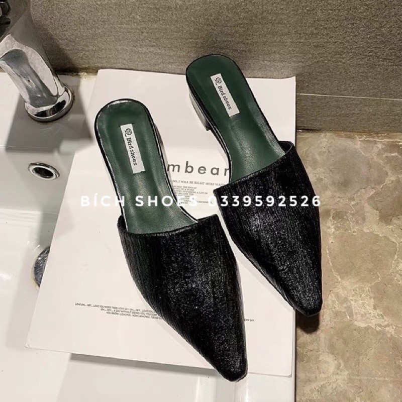 Dép Sục BSX Mũi Nhọn Đế 2cm Êm Chân Cá Tính